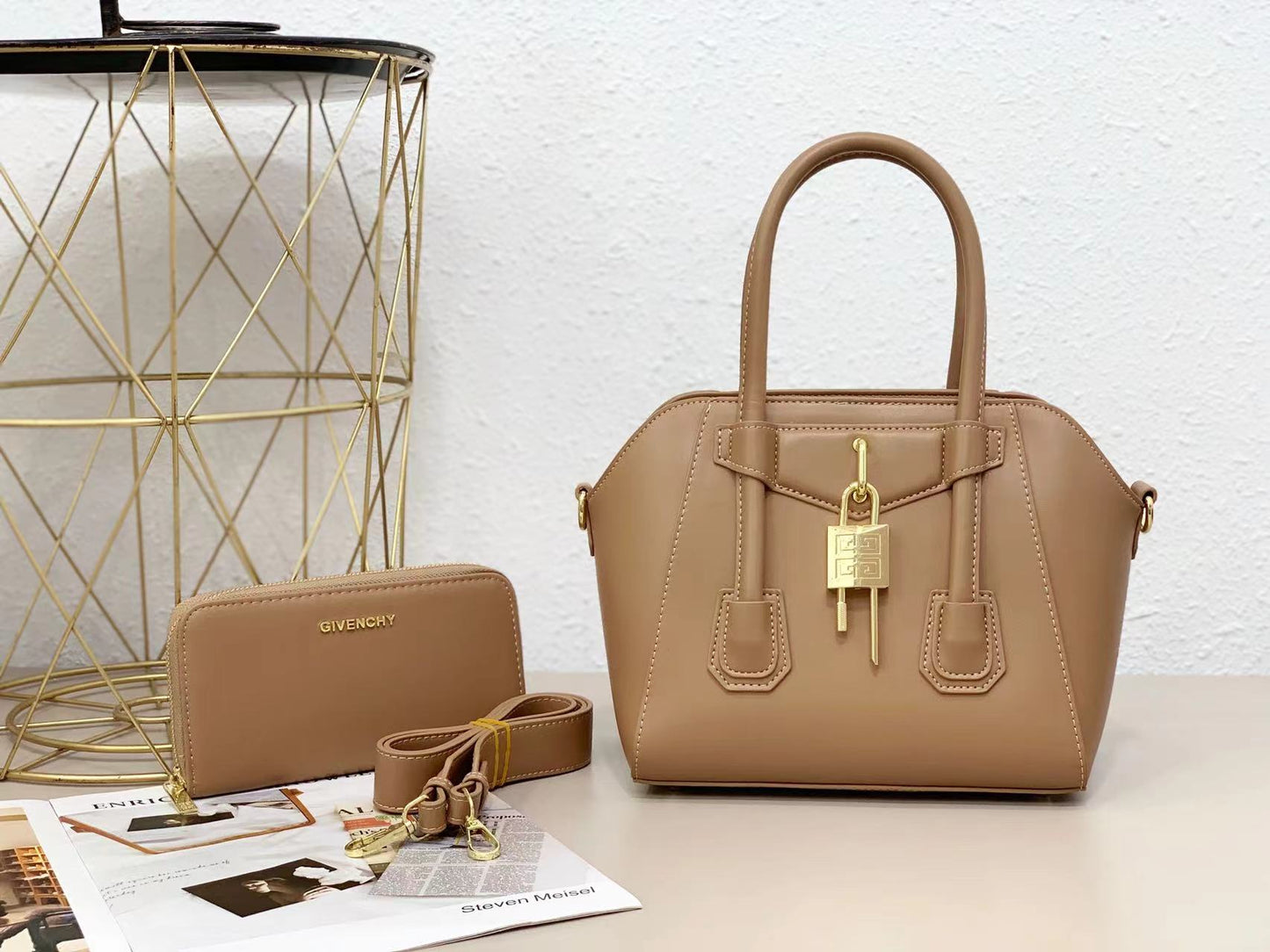 Women Leather Tote Bag & Wallet