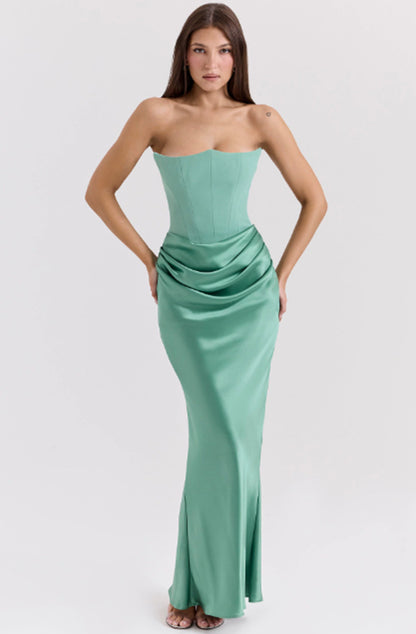 Off-shoulder Slimming Fishbone Skinny Silk Casual Women