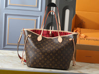 Brown Monogram with Red Interior
