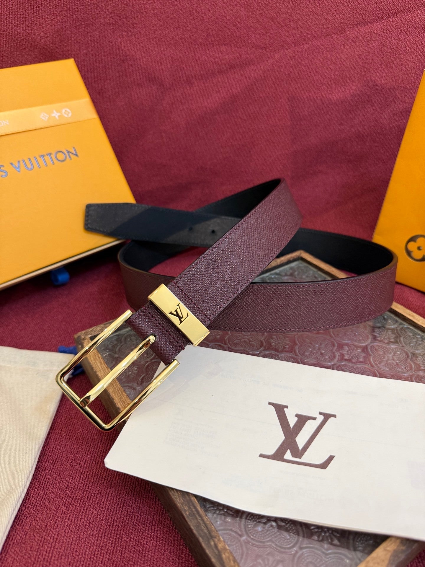 Burgundy Pont Neuf Belt