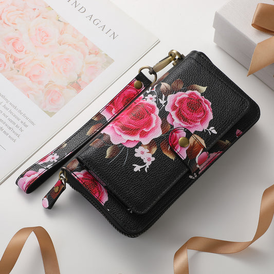 PU Leather Long Wallet Clutch Bag