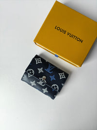 Navy Blue with Royal Blue & White Print
